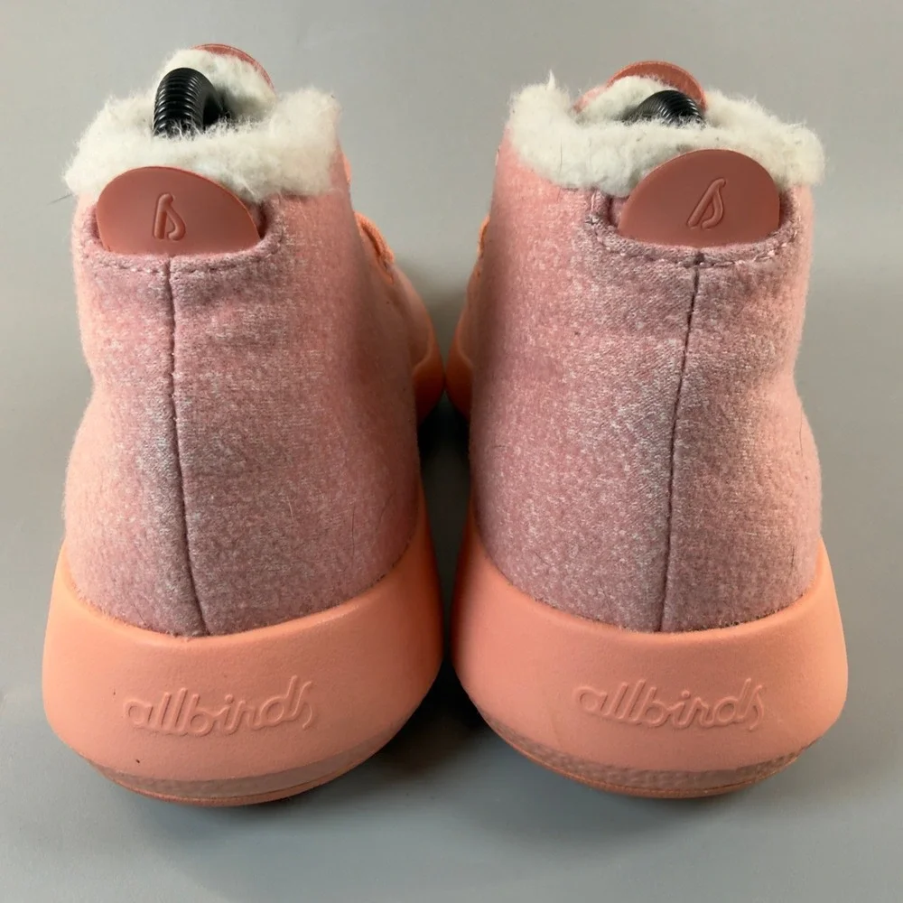 Allbirds Wool Runner Up Mizzle Fluff Women 9 Peach Pink Comfort Sneaker Boot Mid
